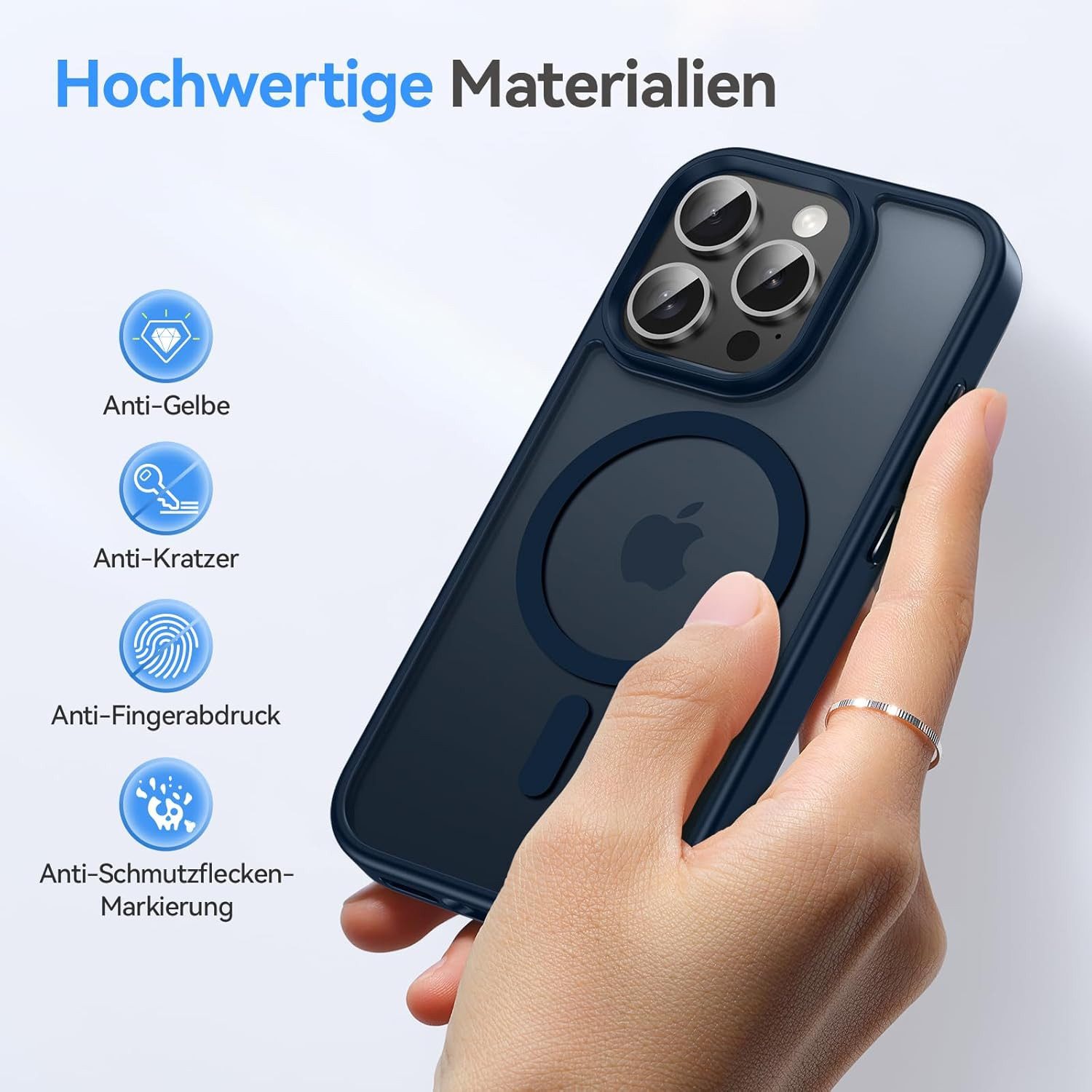 Widmann-Shop Smartphone-Hülle Handyhülle MagSafe für Apple iPhone 17 16 15 14 13 Pro Max Cover Case, Hoher Schutz, viele Farben wählbar