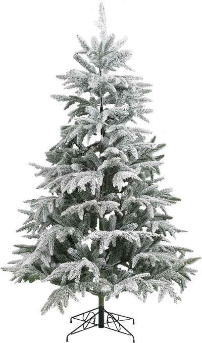 my home Künstlicher Weihnachtsbaum »Weihnachtsdeko, künstlicher Christbaum, Tannenbaum«, Edeltanne, mit Schnee, inkl. Metallständer