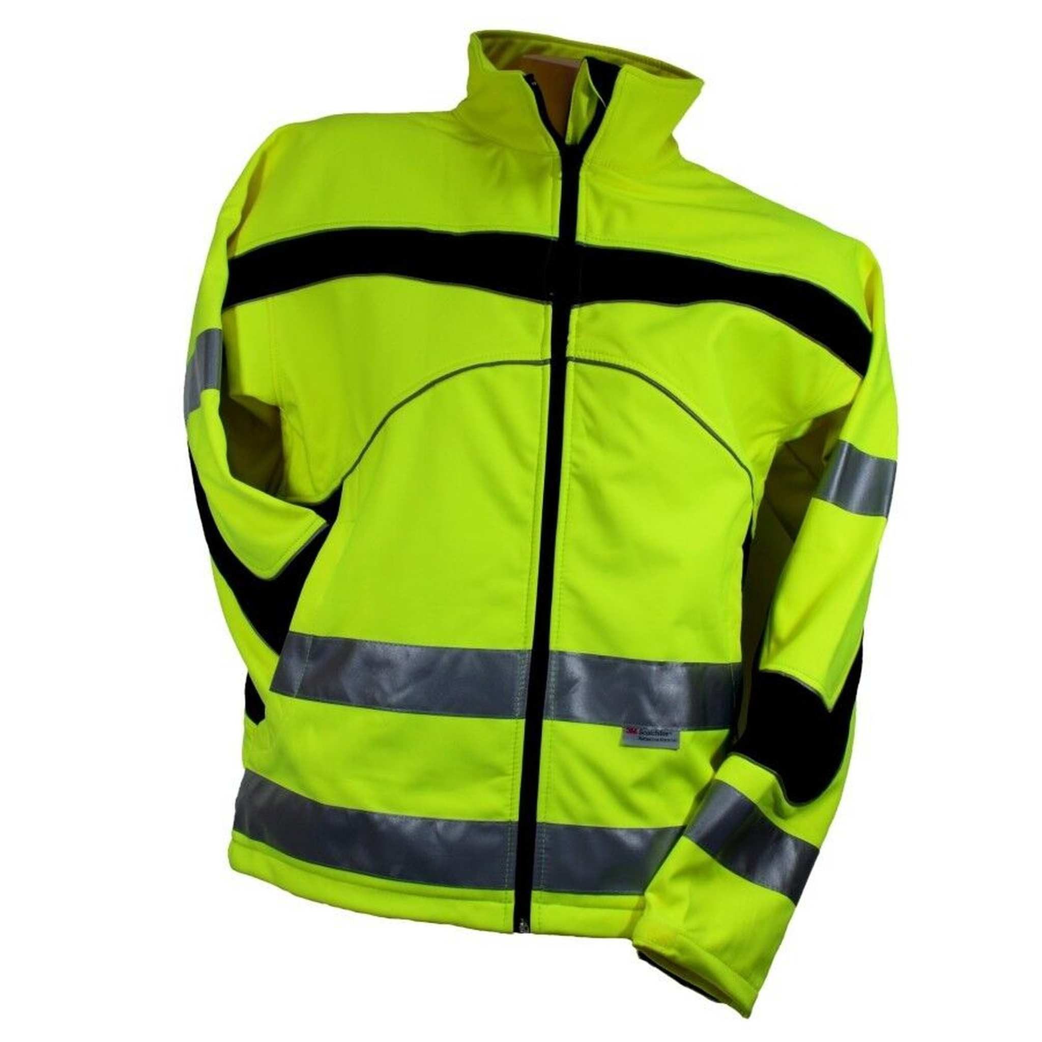 Urgent Arbeitsjacke Arbeitsjacke Softshell Wasserdicht Winterjacke Warnjacke (SOFT-URGNEO) neon, ohne Kapuze