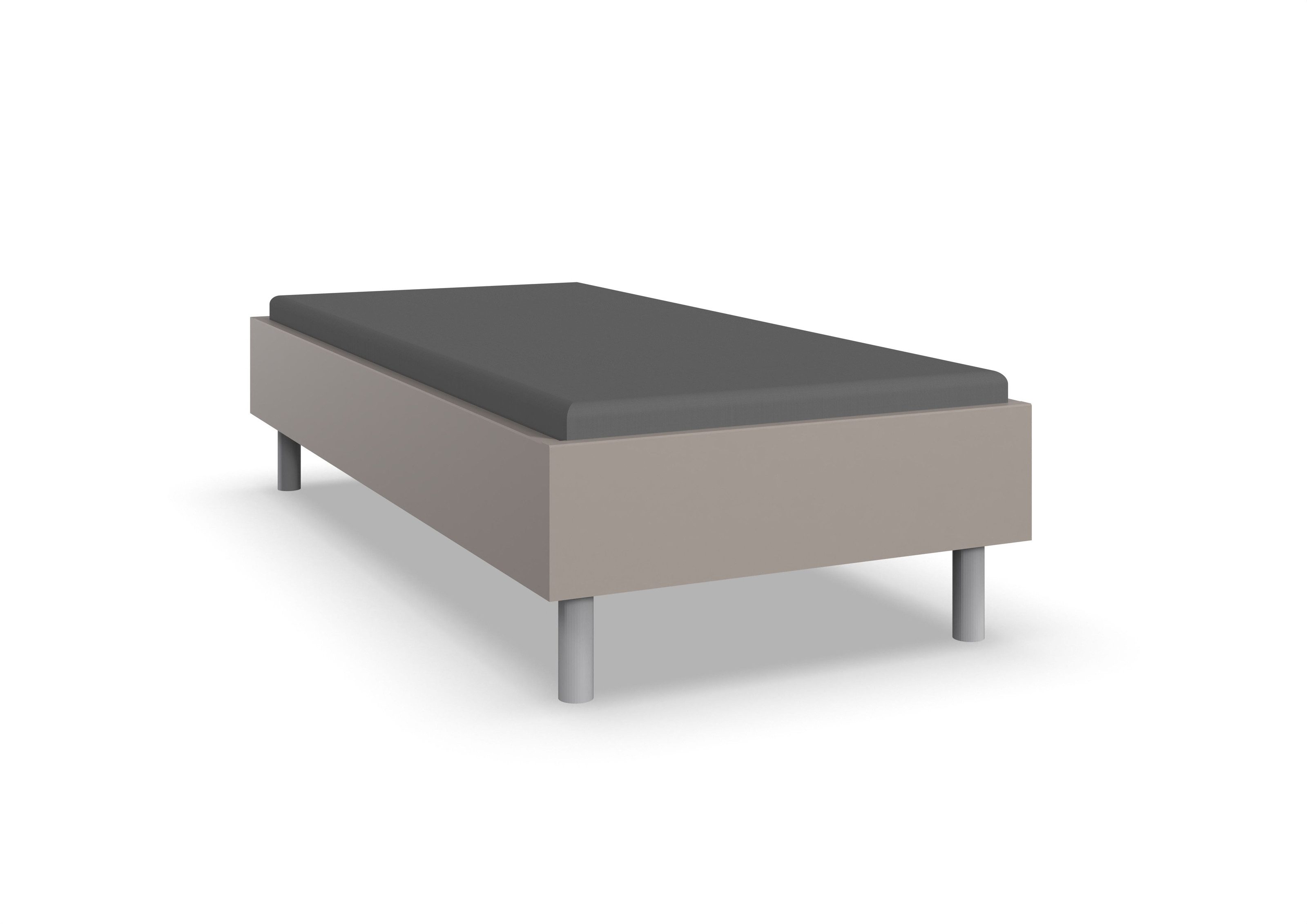 freiraum Bettgestell Easy Beds Comfort, Liegefläche 100x200cm, SAHARAGRAU - 109x46x210cm (BxHxT)