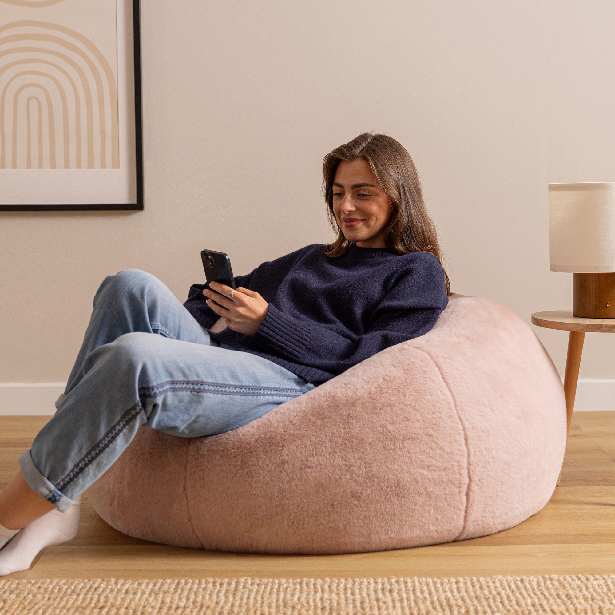 icon Sitzsack Erwachsene aus Kunstfell flauschig „Kingston“, 85x50cm, Made günstig online kaufen