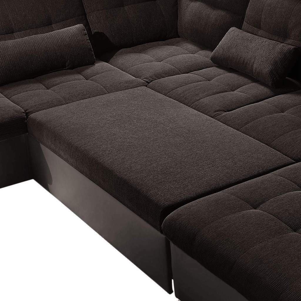 JVmoebel Ecksofa, Wohnlandschaft Ecksofa Multifunktion U Form Couch Bettfunktion