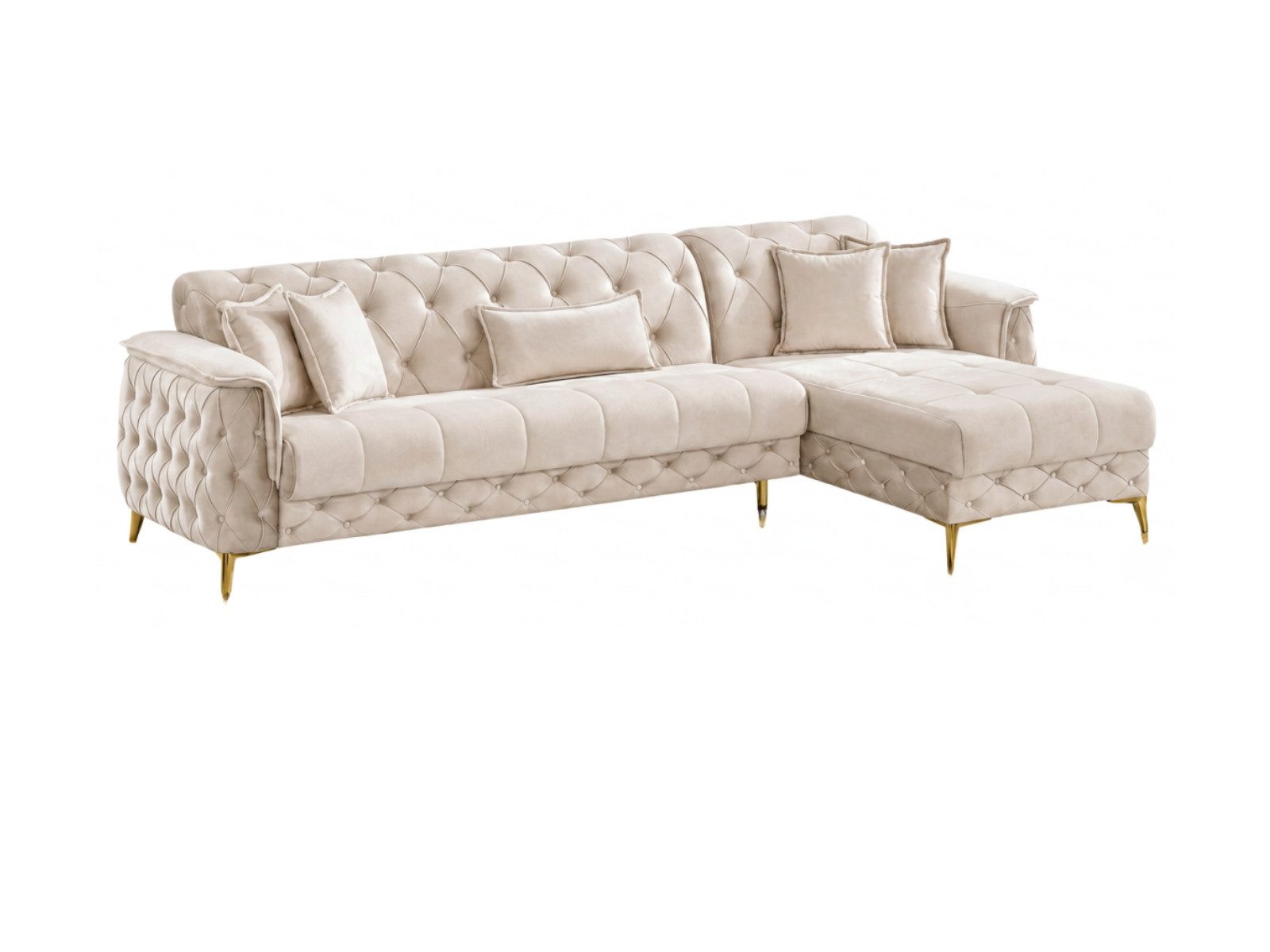 Villa Möbel Ecksofa Sucre Relax Creme, 1 Teile, mit Stauraum
