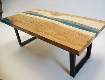 JVmoebel Couchtisch Couchtisch River Table Epoxidharz Massiv Tische Echtes Holz