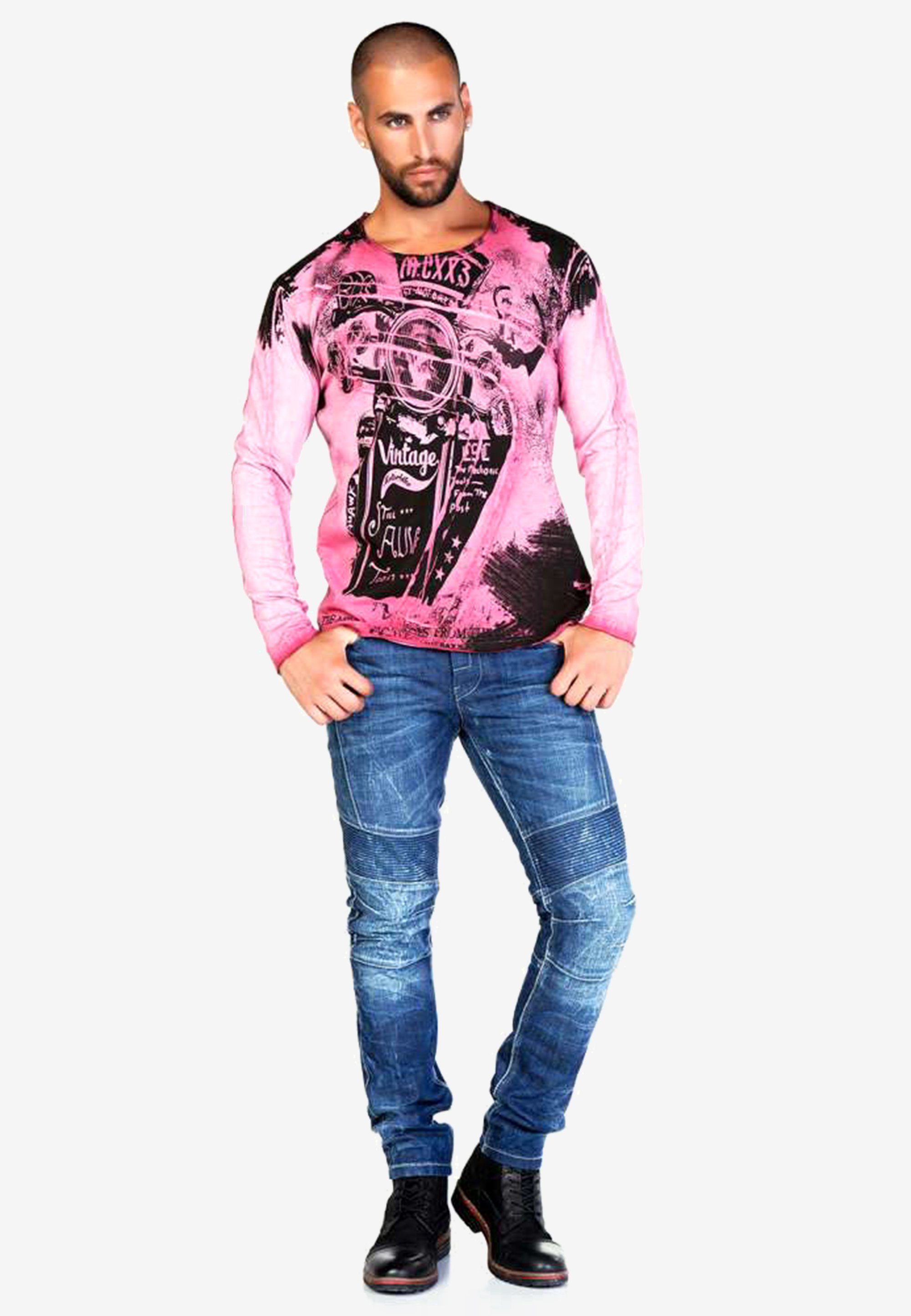 Baxx mit Straight coolen Bequeme Fit Cipo Nahtdetails & Jeans in