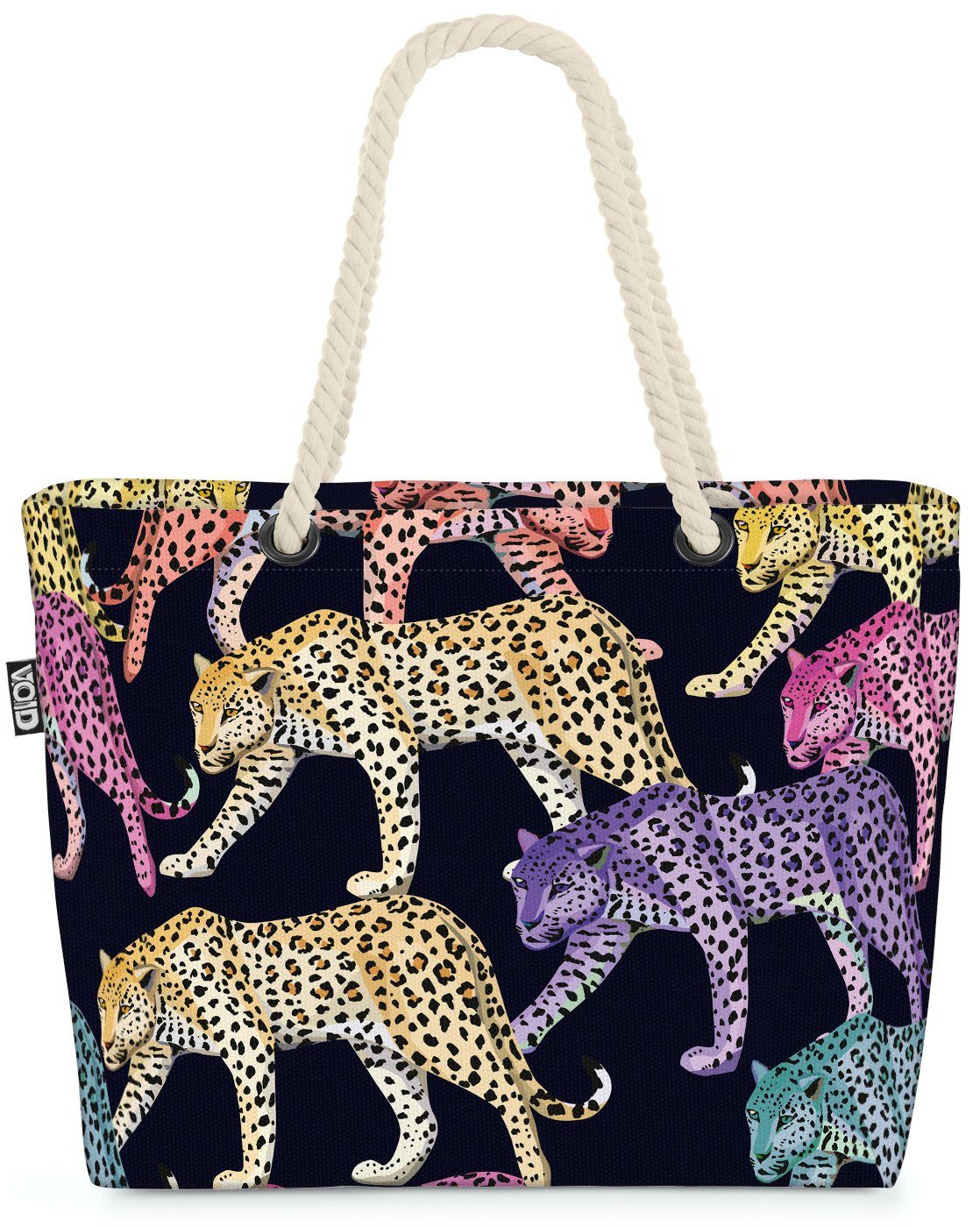 Beach Leopard Ur-Wald VOID (1-tlg), Safari Wild Dschungel Löwe Leo-Muster Strandtasche Tiger Afrika Bag