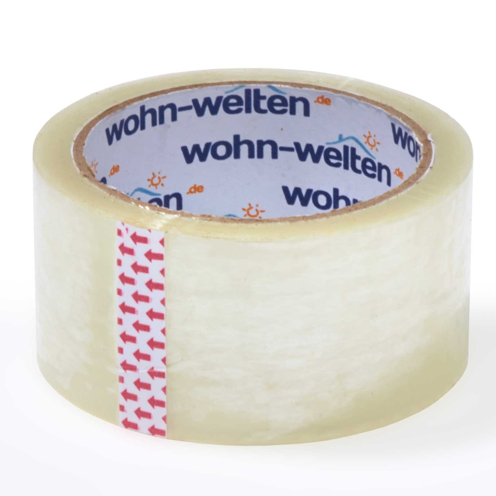 Karat Klebeband Packband, in verschiedenen Stärken, 2 Farben (12 Stück) Paketband, Paketklebeband