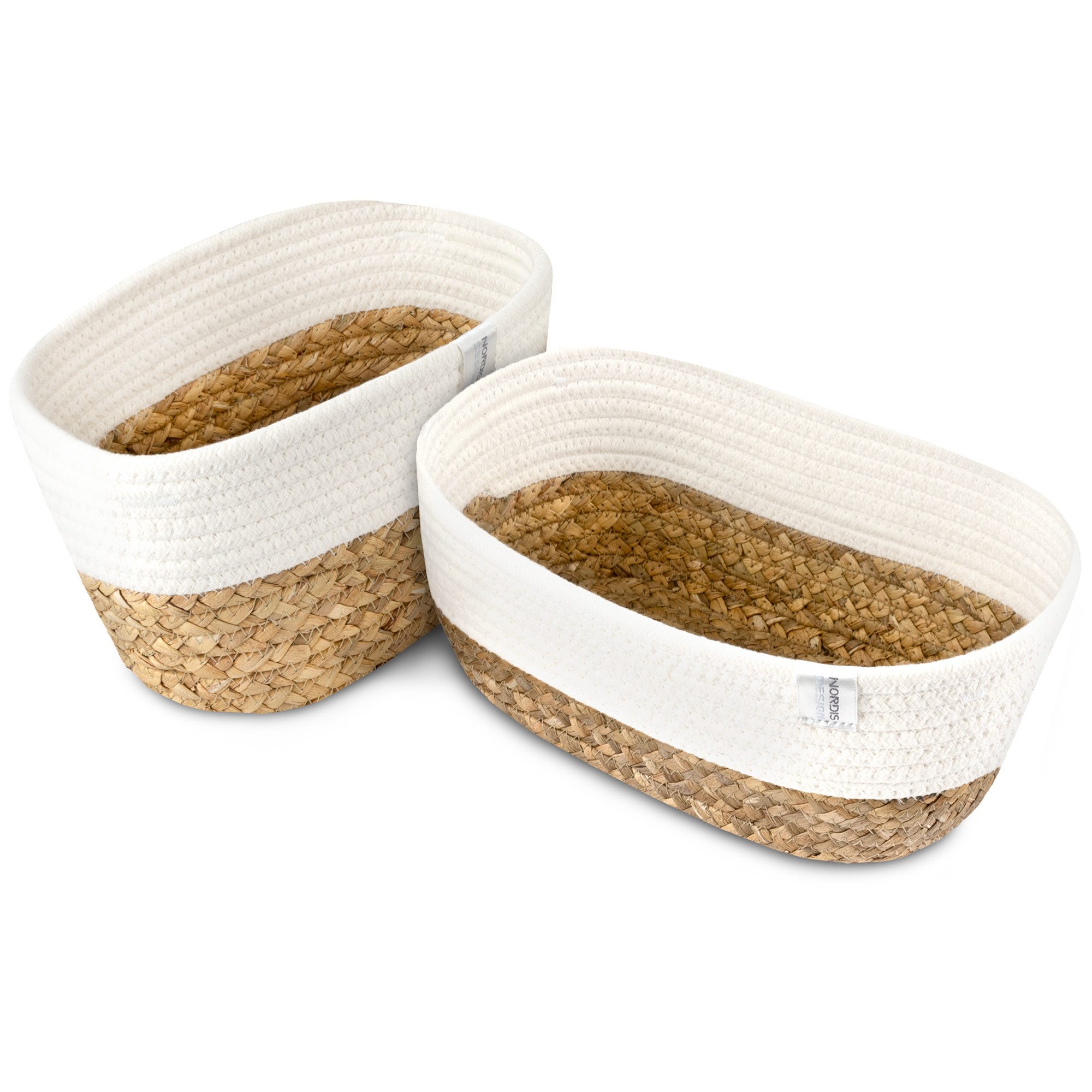 NORDIS DESIGN Aufbewahrungskorb Set "Alina" aus natürlicher Baumwolle und W günstig online kaufen