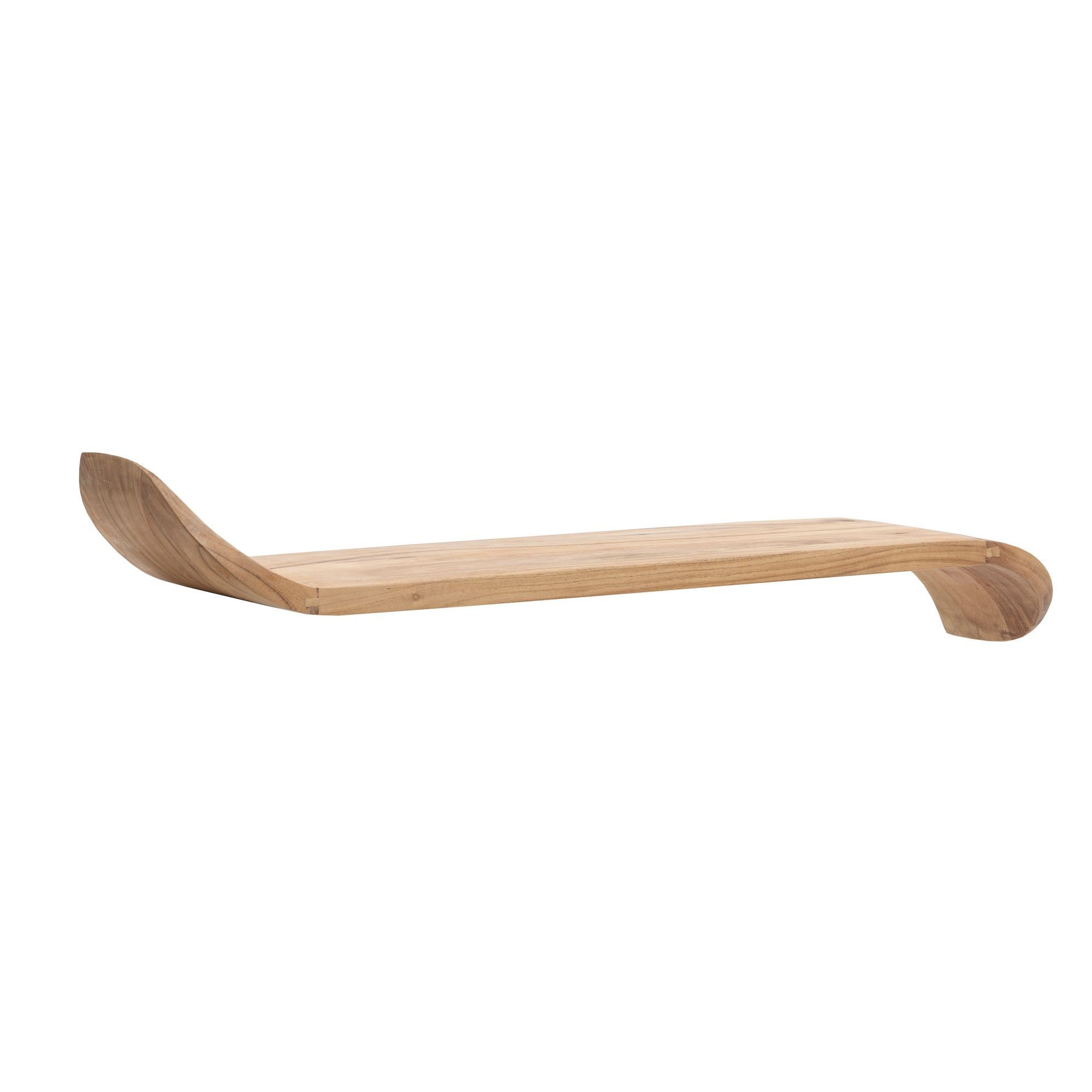 Wohnling Wandregal WL7.384 Wandregal Mango Massivholz 120cm Hängeregal modern geschwungen, Natürlich schön und funktional, Handgefertigt aus Mango Massivholz