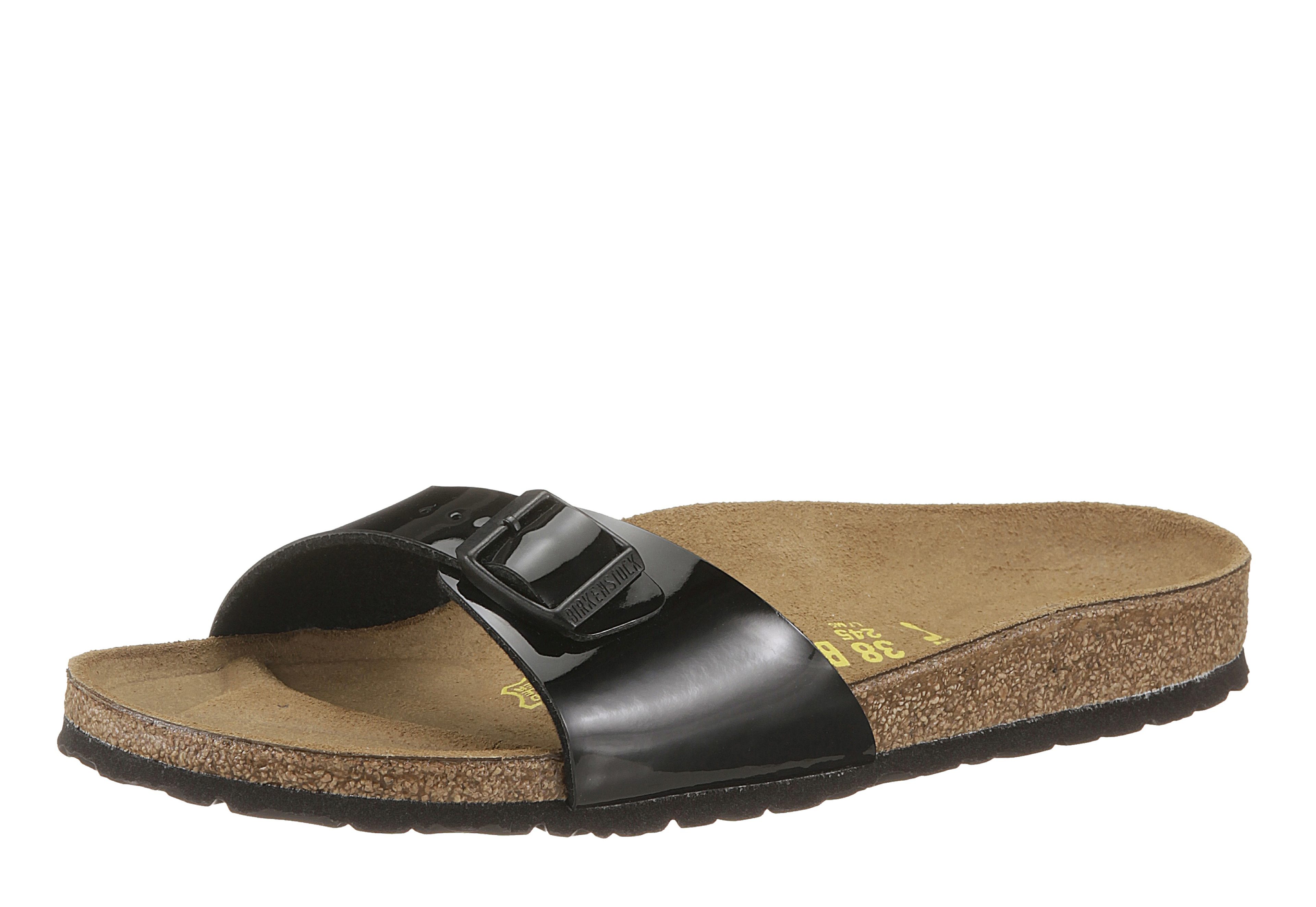 Birkenstock »MADRID« Pantolette in schmaler Schuhweite, Lack-Optik! online  kaufen | OTTO