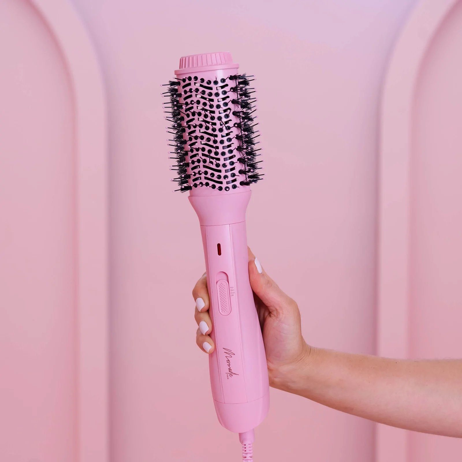 Föhn-Bürste, Hair Brush Mermade - leicht Pink Blow Hair Ionen-Haarbürste Mermade extra Dry