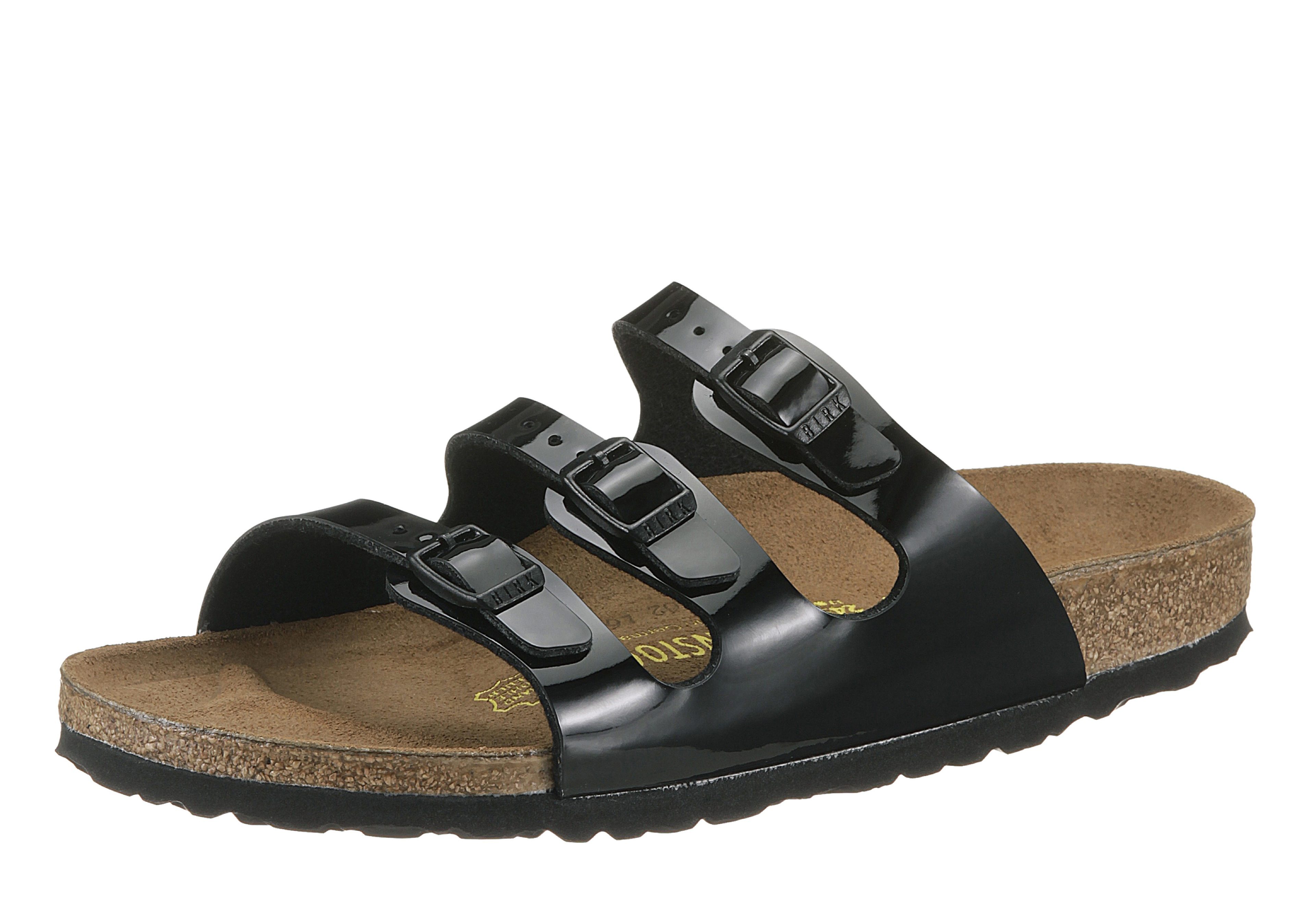 Birkenstock FLORIDA Pantolette, in Schuhweite: schmal online kaufen schwarz-glänzend Birkenstock FLORIDA Pantolette, in Schuhweite: schmal online kaufen schwarz-glänzend
