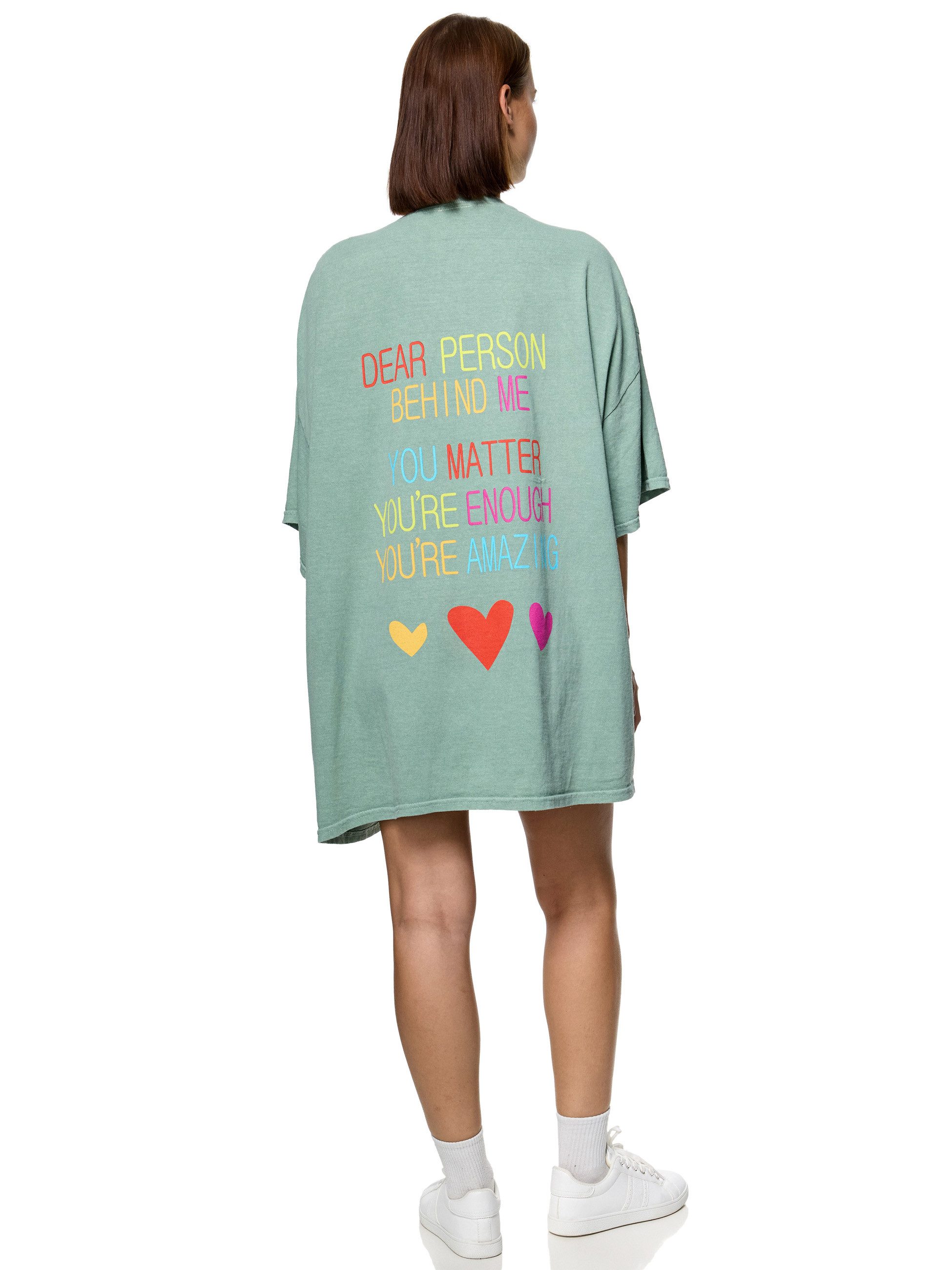Worldclassca T-Shirt Worldclassca Oversized Print You Matter T-Shirt lang Tee