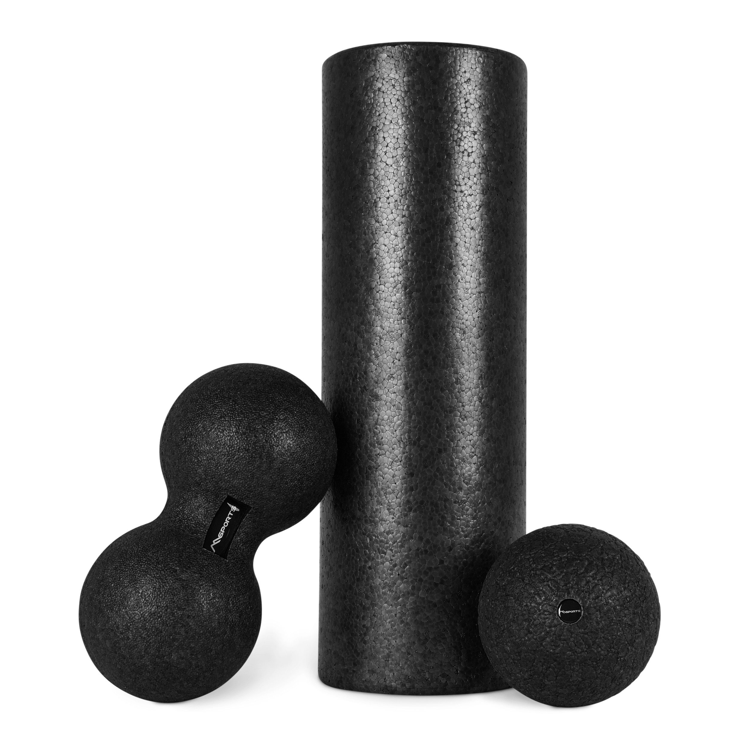 MSports® Massagerolle FASZIENSET 3er Set - Massagerolle + Massageball + Peanutball