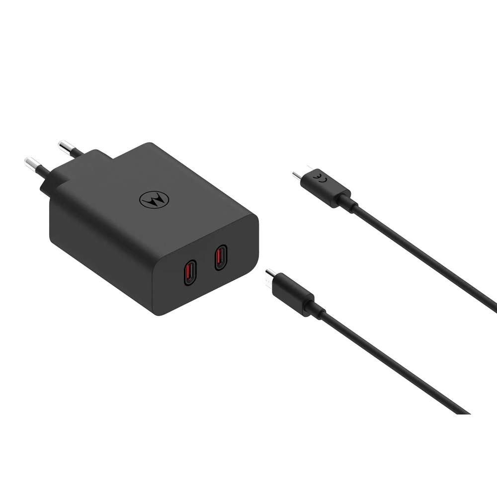 Motorola Motorola Original TurboPower 125W GaNFast Dual USB-C Ports USB-Ladegerät