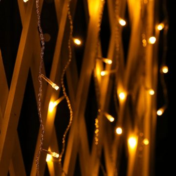 WILGOON LED-Lichterkette 120 LED Lichterkette Weihnachtsbeleuchtung, Lichterkettenvorhang