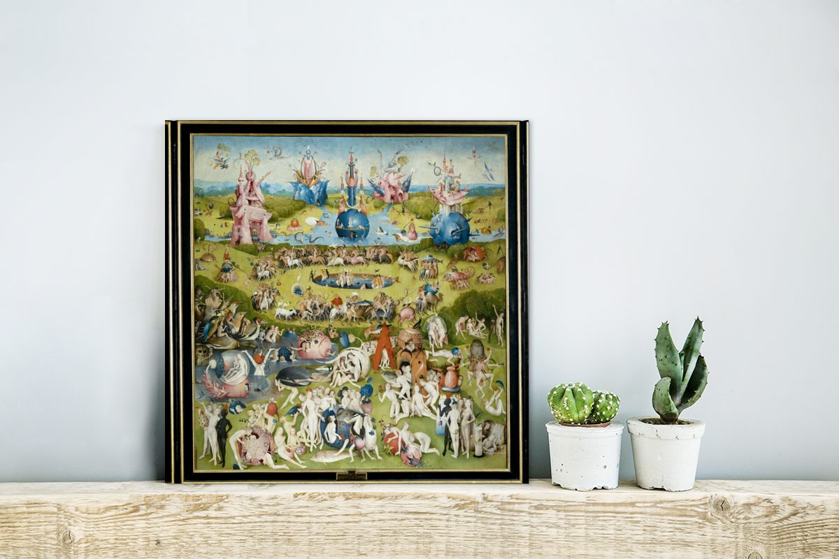MuchoWow Metallbild Garten der Lüste - günstig online kaufen