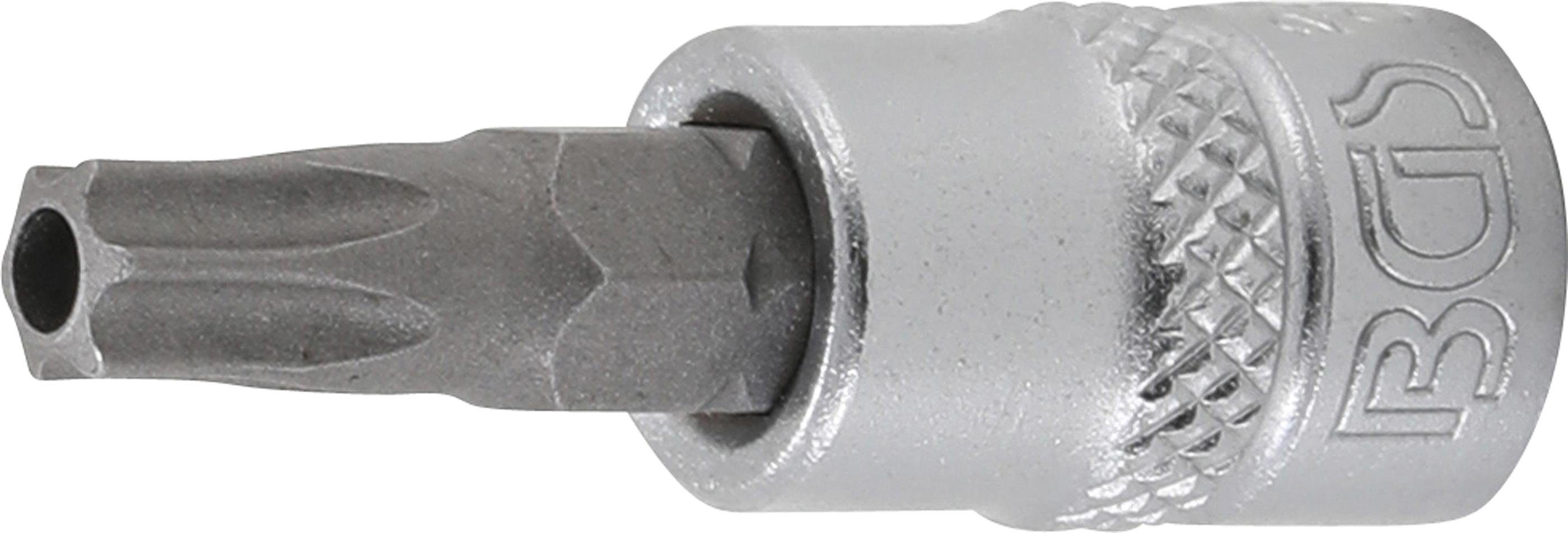 BGS technic Bit-Schraubendreher Bit-Einsatz, Antrieb Innenvierkant 6,3 mm (1/4), T-Profil (für Torx) mit Bohrung T30