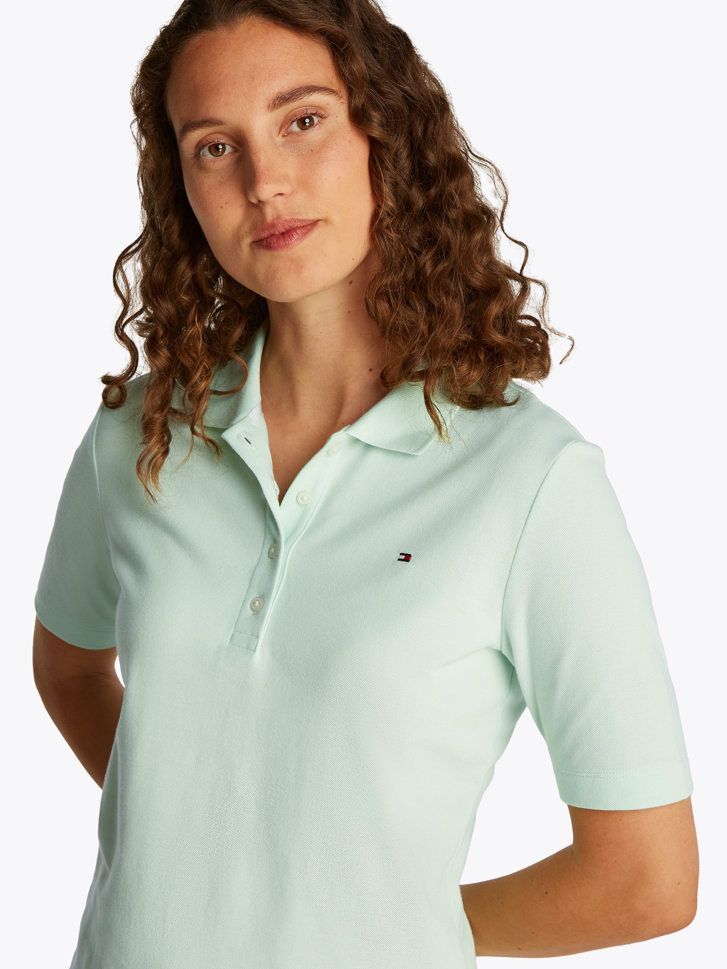 Tommy Hilfiger Poloshirt Regular Fit Pique Premium Polo Baumwollmischung, r günstig online kaufen