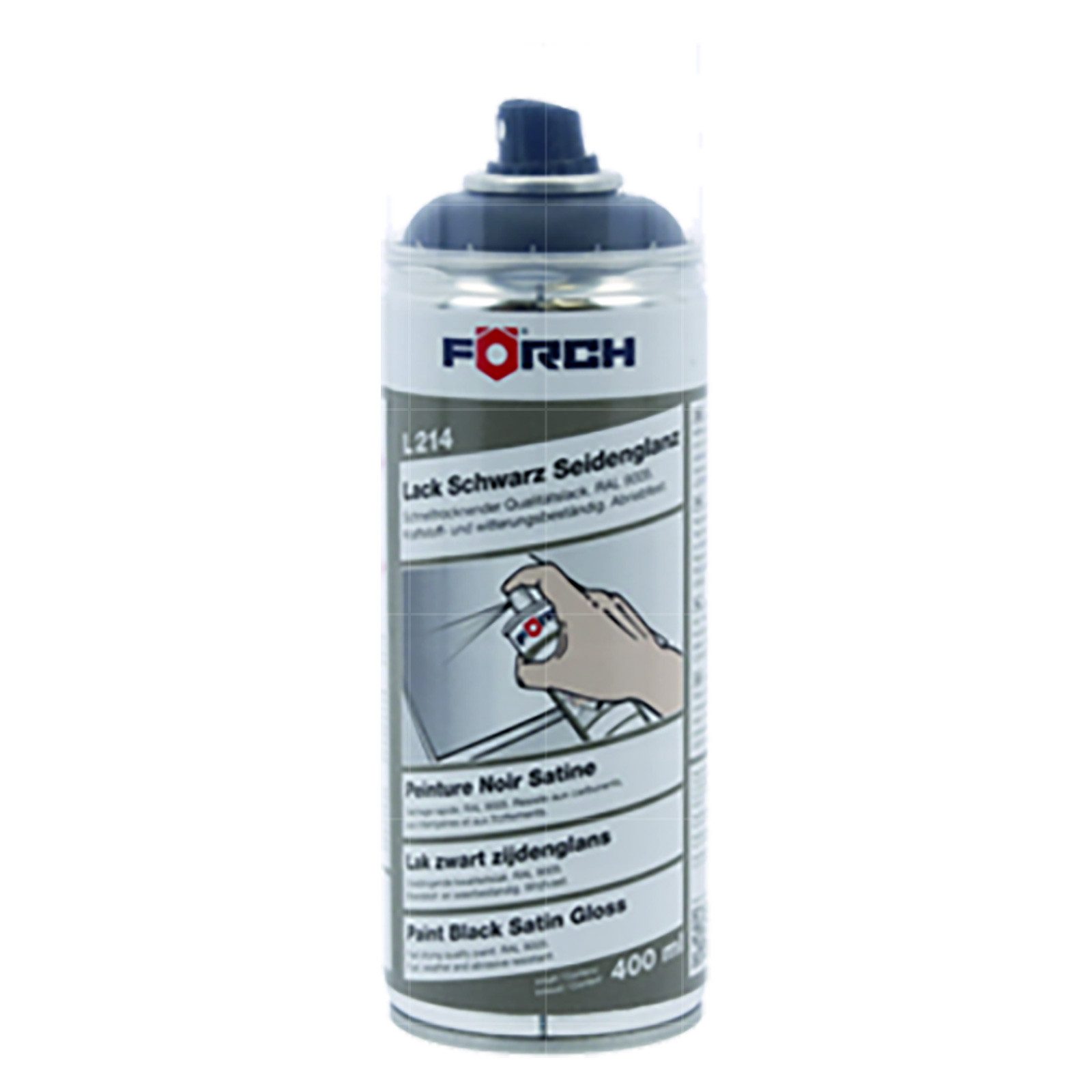FÖRCH Lack Lack Schwarz Seidenglanz L214 - 0.4 Ltr