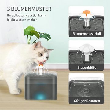 Vicbuy Trinkbrunnen 2L, Hund LED Trinkautomat, Katzen Wasserspender leise