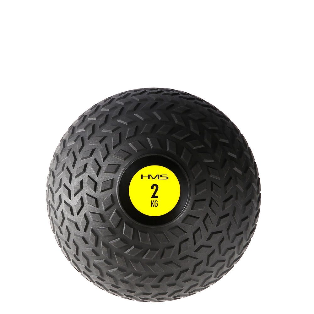 HMS Medizinball Slamball Gewichtsball Wurfball (Spar-Set, 1-St., 23 cm Ø rutschfest), 2 kg, 23 cm, Sandfüllung, genoppt, wasserdicht