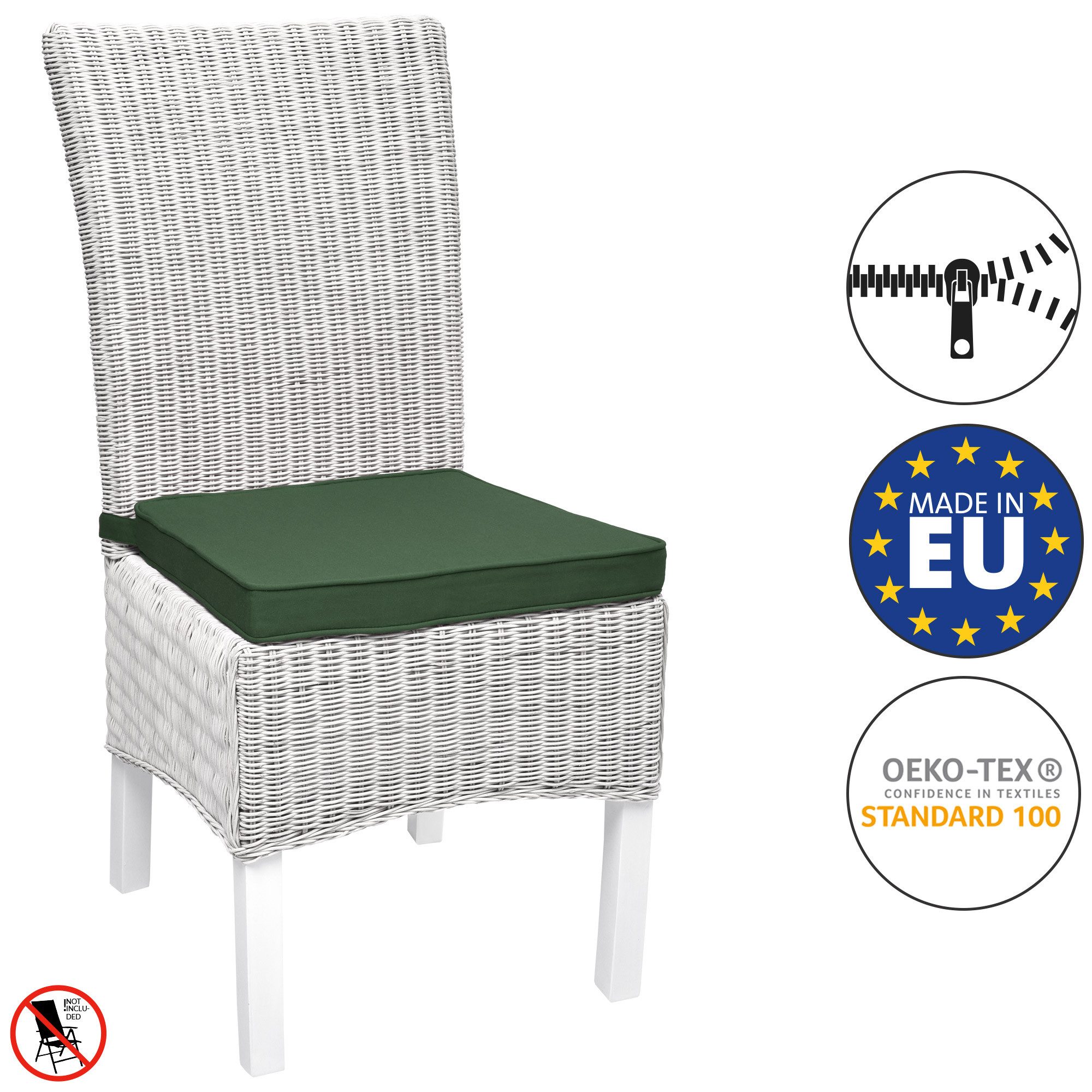 Beautissu Stuhlkissen 6er Set Loft SK Stuhlkissen Dunkelgrün, 45x40x5cm, St günstig online kaufen