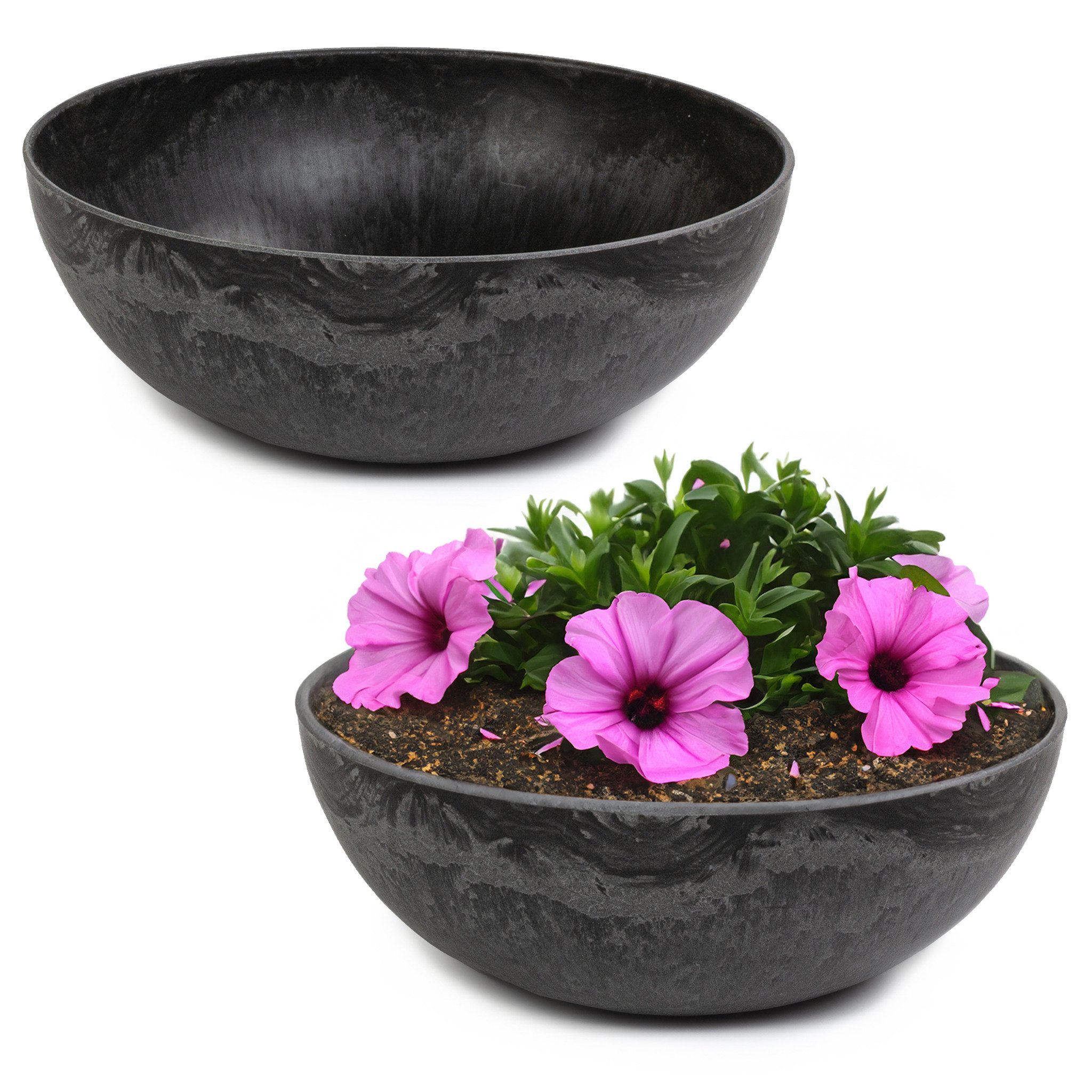 matches21 HOME & HOBBY Blumentopf Runde günstig online kaufen