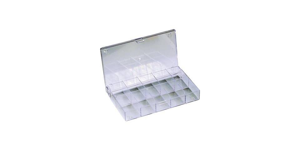 Hüfner Dübel Sortimentskasten 5x Sortimentskasten 355x40x210mm Fächer: 20 feste Unterteilung