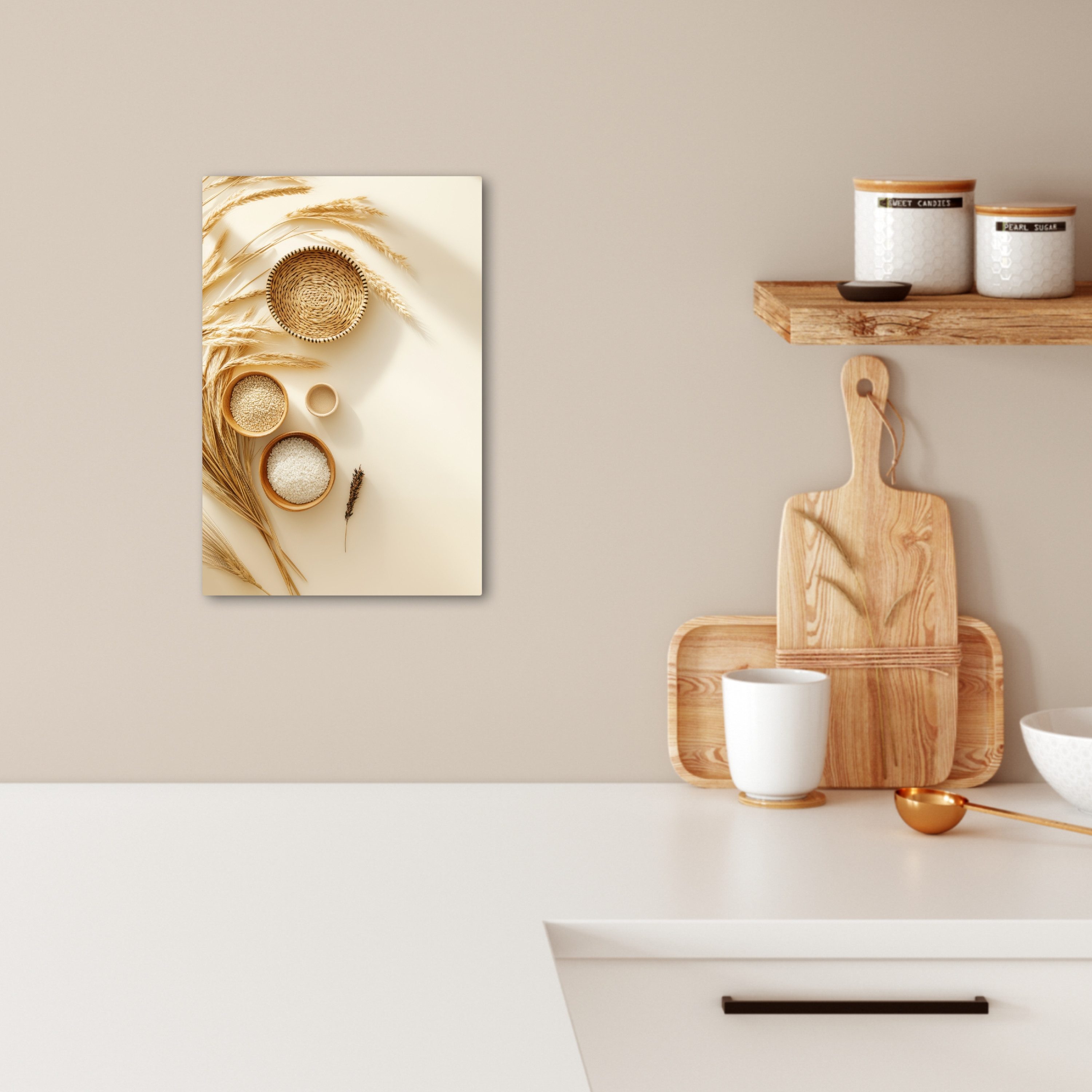 OneMillionCanvasses® Leinwandbild Müsli - Holz - günstig online kaufen