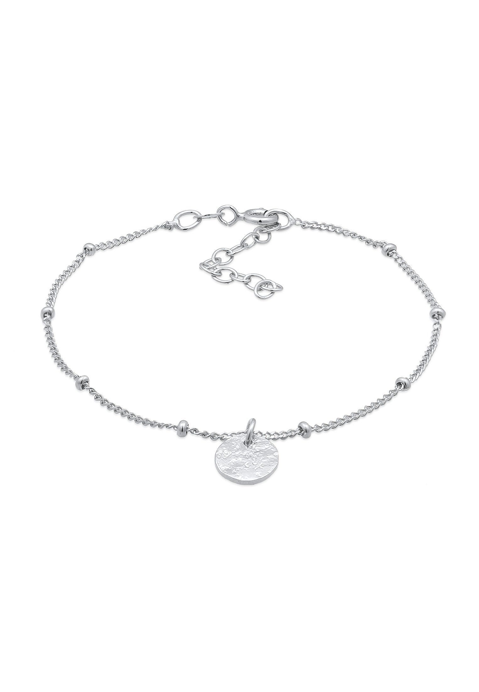 Silber, Kugelkette Armband Elli Kugel 925 Disc Plättchen