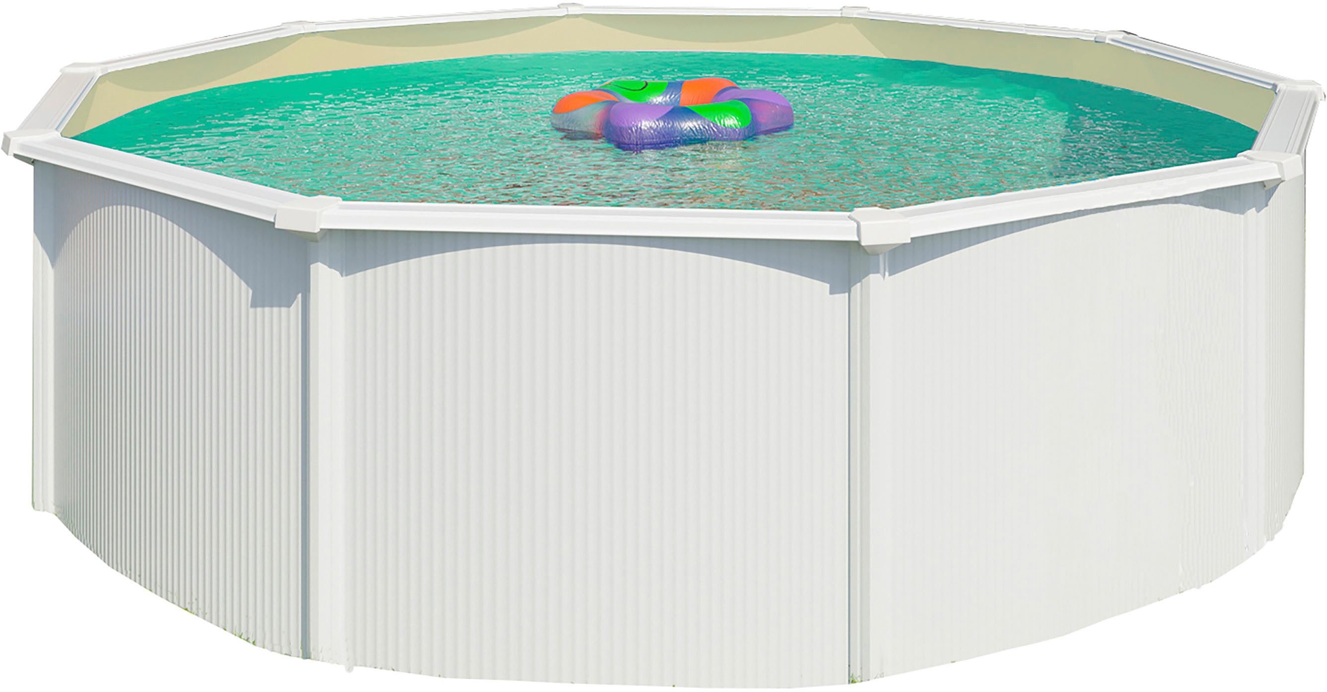 KWAD Rundpool Green line Evolution (Komplett-Set, 10-tlg), 3,6x1,32 weiß Folie in blau, sand oder grau erhältlich