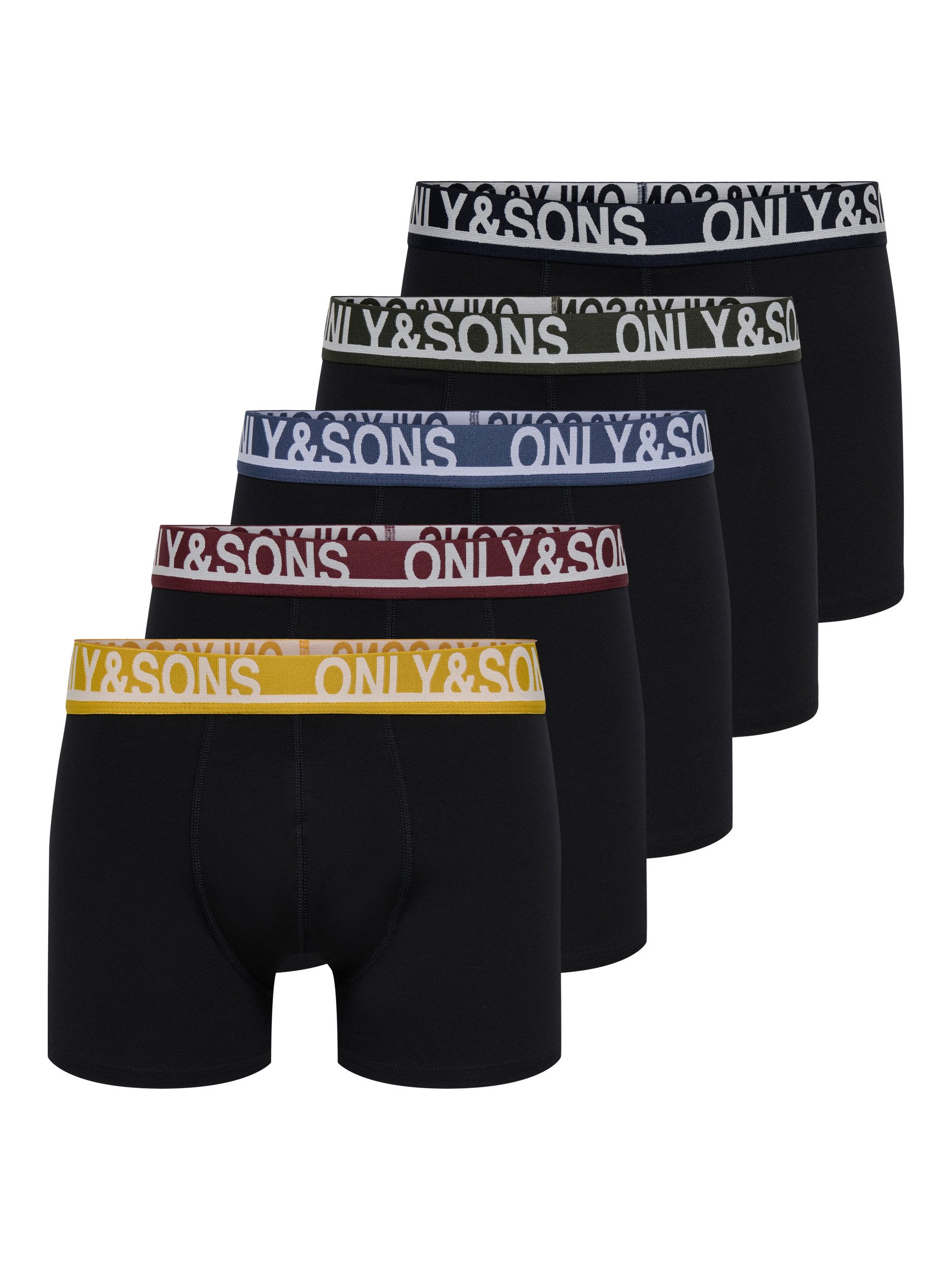 ONLY & SONS Boxershorts ONSTREY SOLID BOXER 5PACK OTL (Packung, 5-St) günstig online kaufen