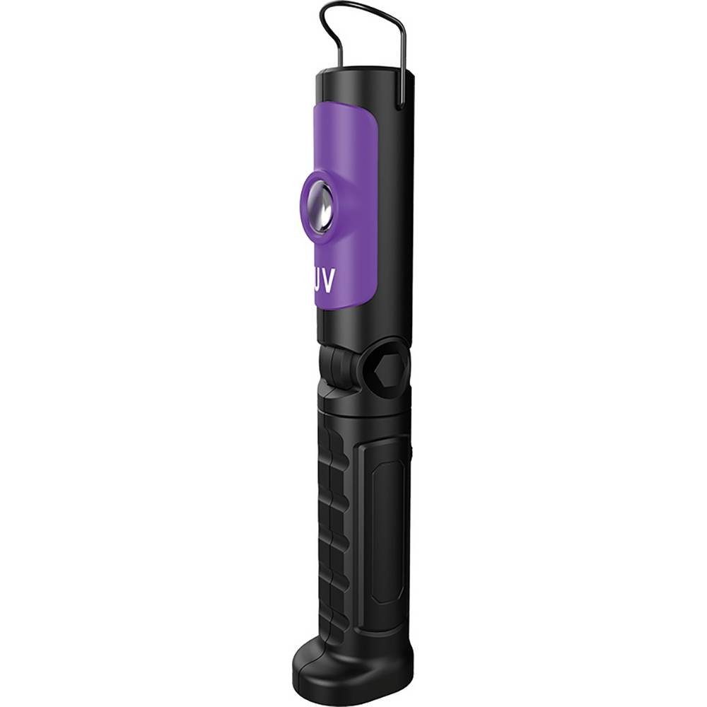Kunzer Arbeitsleuchte UV-Arbeitslampe mit LED-Technik PL-023.2 UV, Ausziehbarer Halter, Haken zum Hängen, klappbar, Magnetischer Fuß