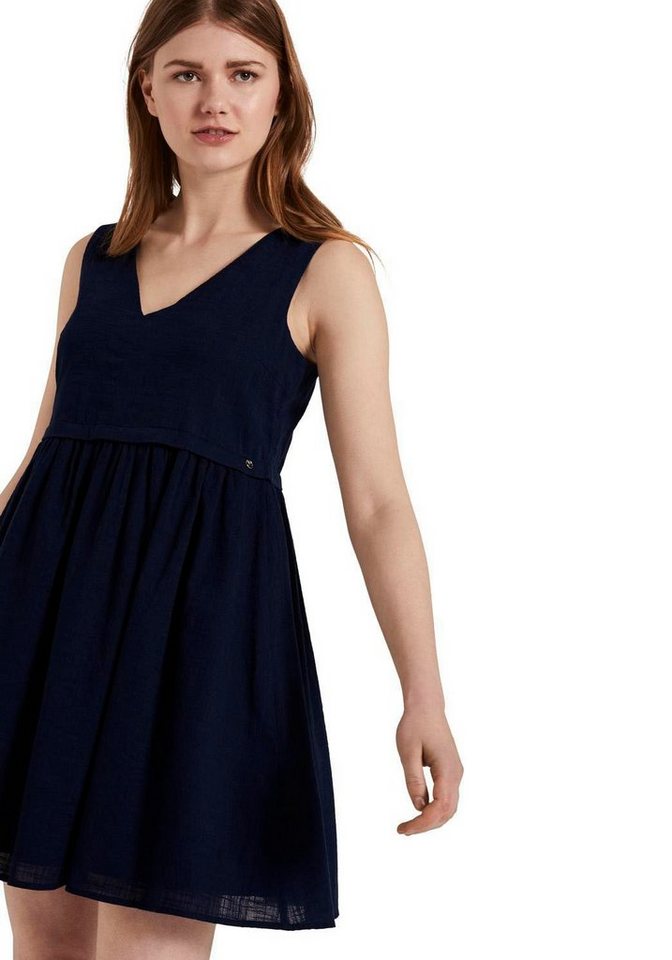TOM TAILOR Denim Sommerkleid mit Knopfleiste am Rücken in blau
