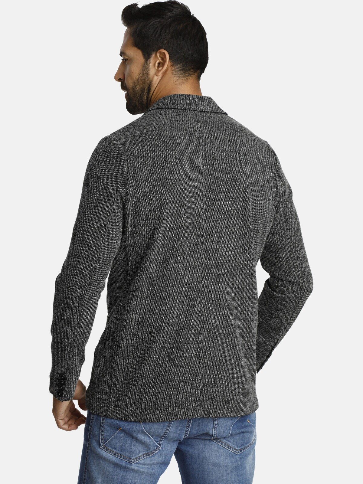 Jan Vanderstorm Jerseysakko ALBIN leichter Polyester-Viskose-Mix