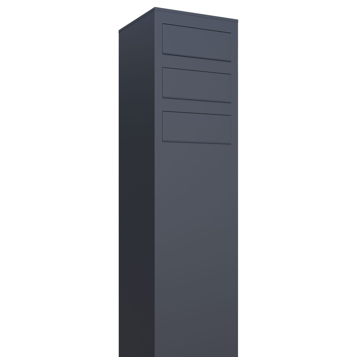 Bravios Standbriefkasten Briefkastenanlage Monolith for Three in Anthrazit