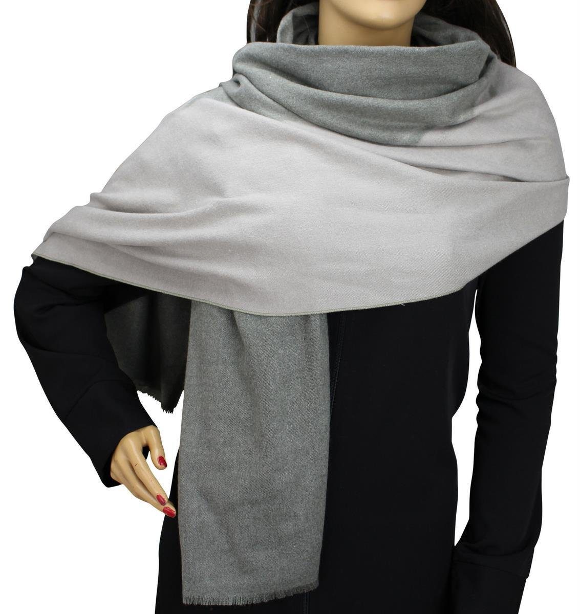 LOREZA Schal XXL Damen Farbverlauf langer Schal 180x75 Winterschal Stola