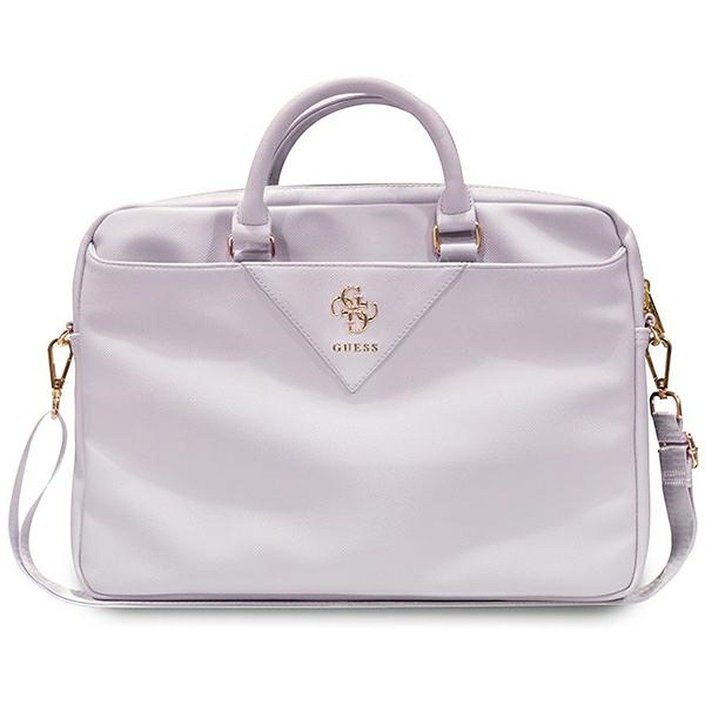 Guess Laptoptasche Businesstasche Umhängetasche Aktentasche (Spar-Set, 1-tlg., 41 x 31 x 6 cm elegant), 4G-Logo, Trolleygurt, Schulterriemen