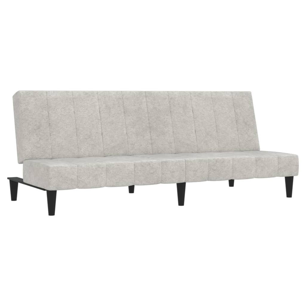 DOTMALL Schlafsofa Klappbares Couch Sofa mit Schlaffunktion Bettsofa, 2-Sitzer Hellgrau
