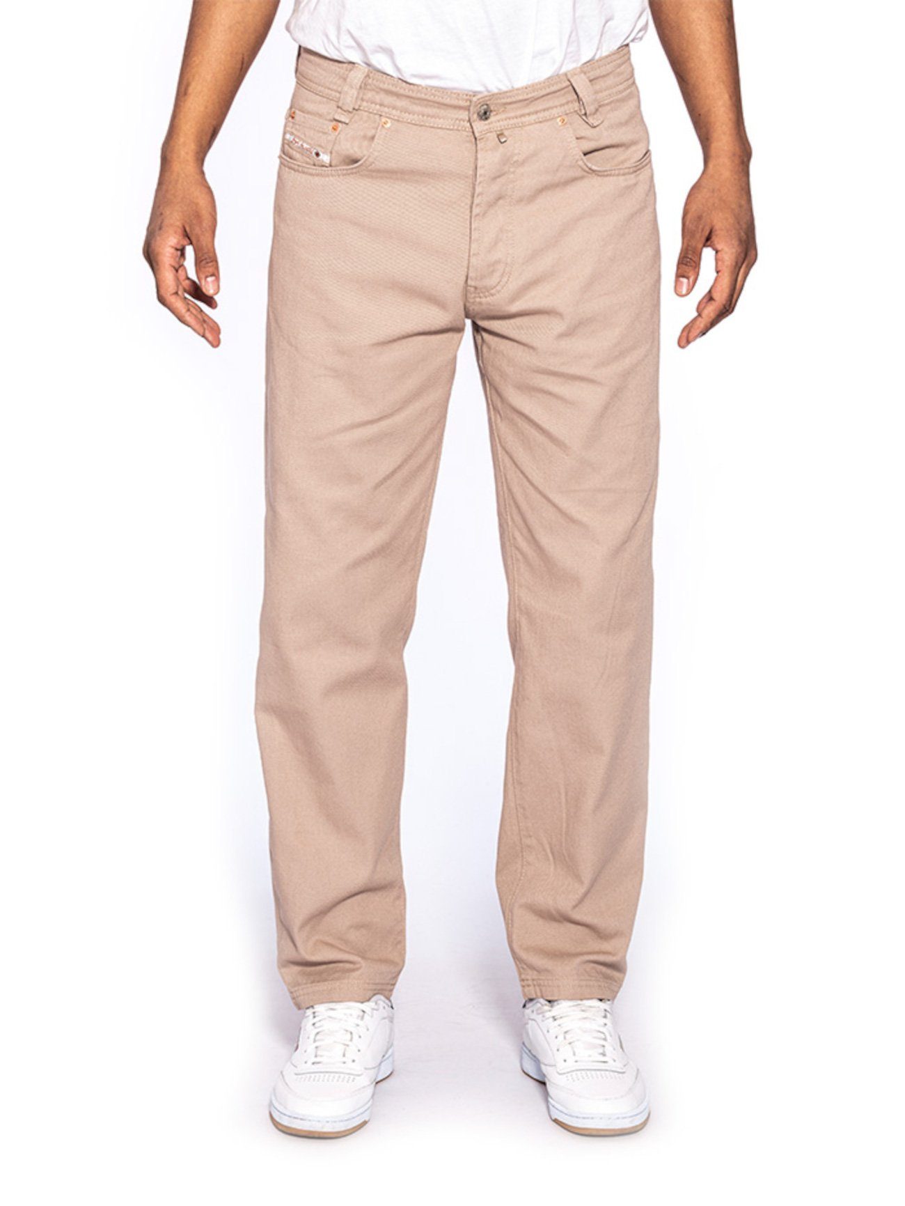 PICALDI Jeans Tapered-fit-Jeans Zicco 472 Gabardine Loose Fit, Relaxed Fit, Sommerhose, Freizeithose Beige