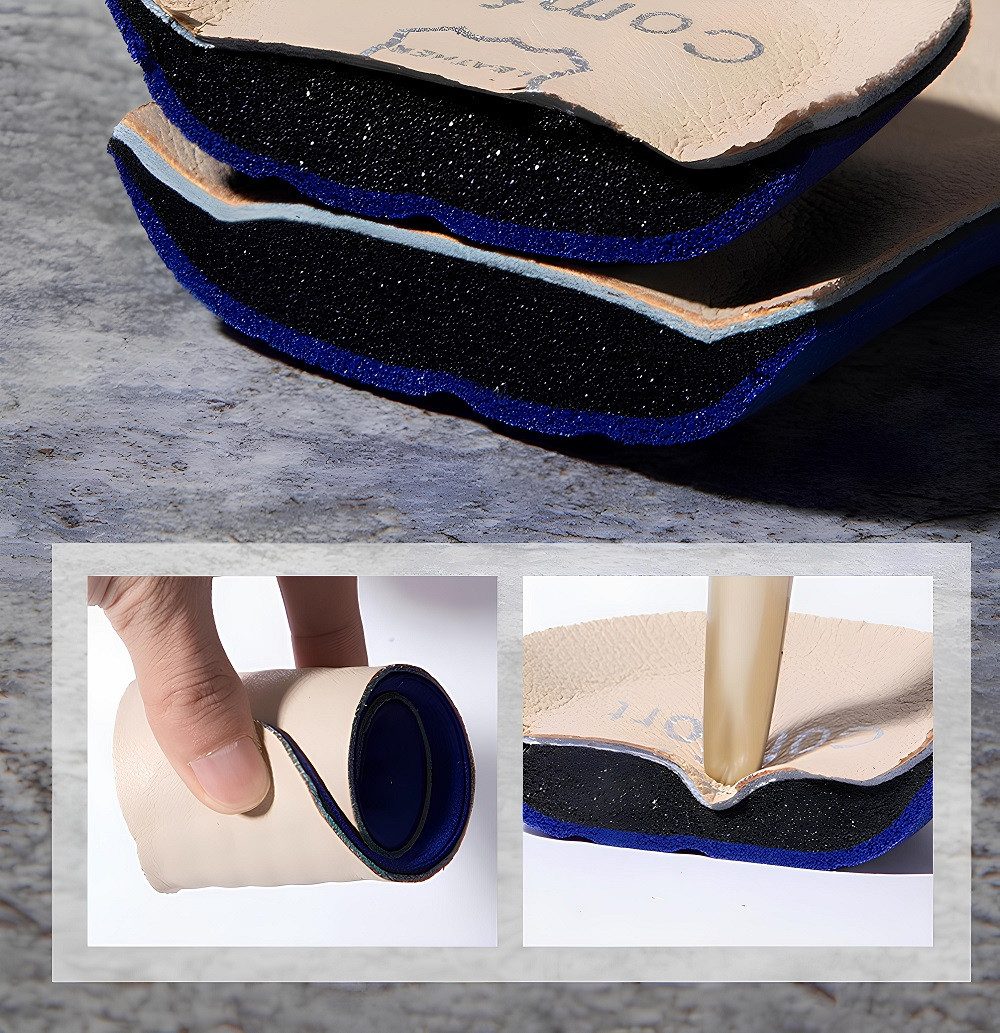 COOL-i ® Einlegesohlen, 2 Paar atmungsaktive Sport-Komfortschuhe mit Leder-Einlegesohlen