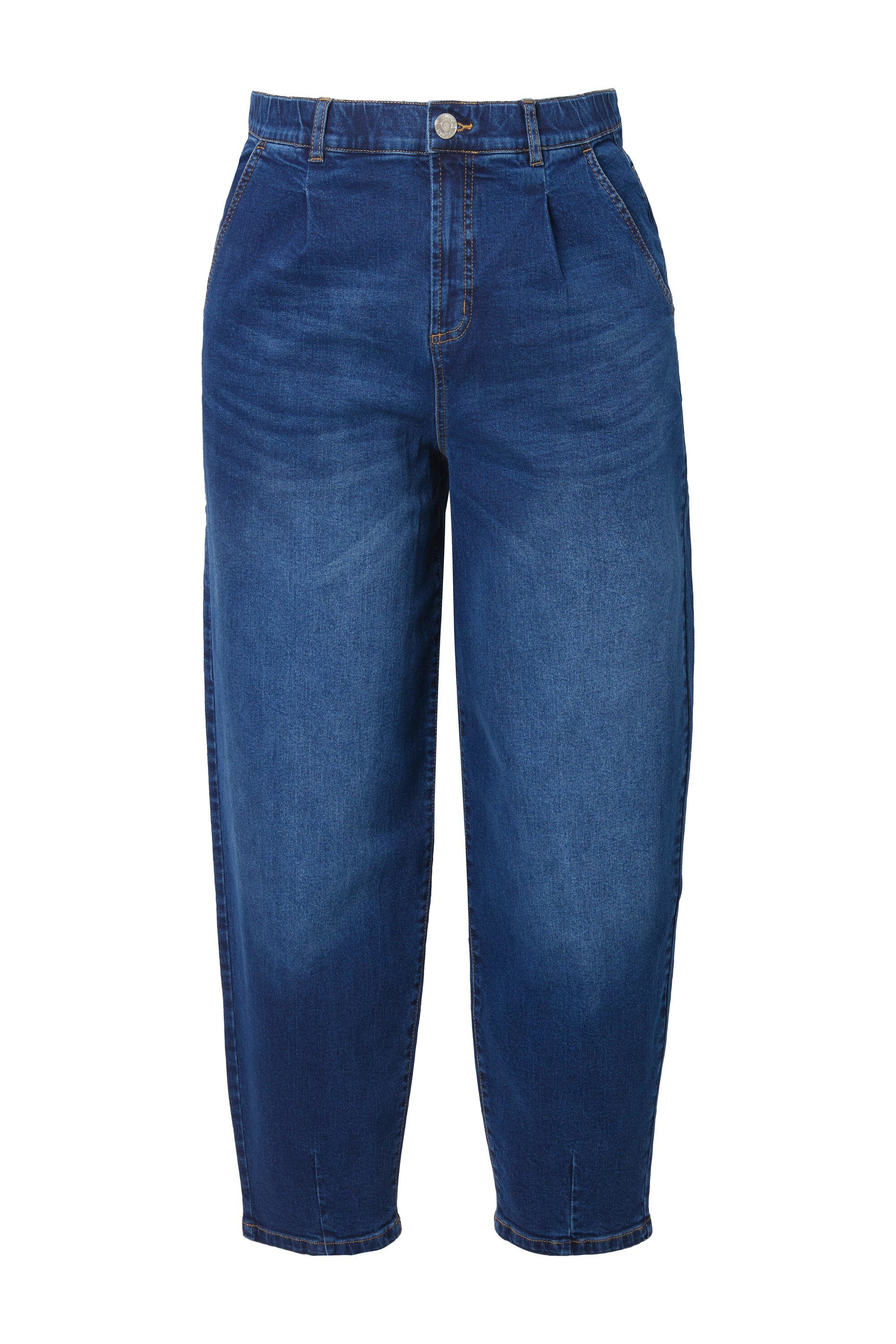 Studio Untold Regular-fit-Jeans Ballon-Jeans Dark-Denim High Waist 5-Pocket