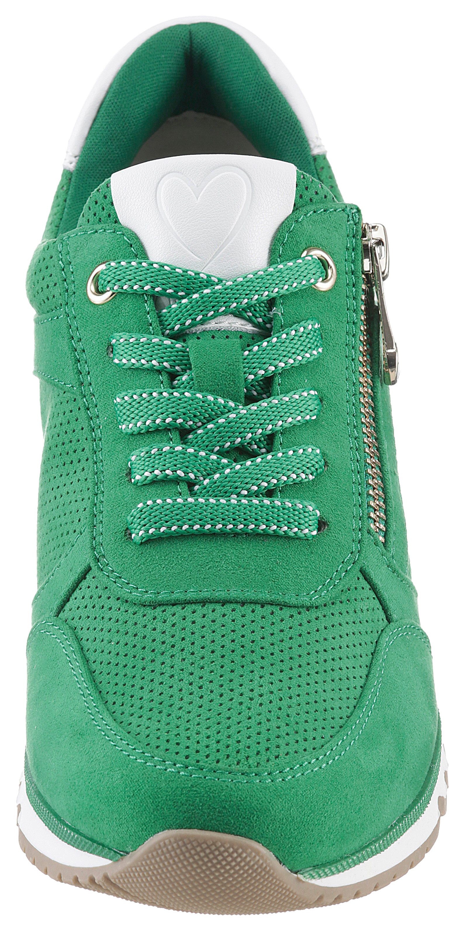 MARCO TOZZI Keilsneaker, Freizeitschuh, Halbschuh, Schnürschuh in veganer V günstig online kaufen