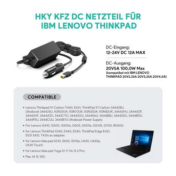 HKY 100W 90W 65W KFZ Laptop Adapter DC 12V-24V Netzteil Ladegerät KFZ-Netzteil (für Lenovo Thinkpad Z50-70 Z41 Z70-80 G50-30 G50-45 X240 Yoga 260 B40)