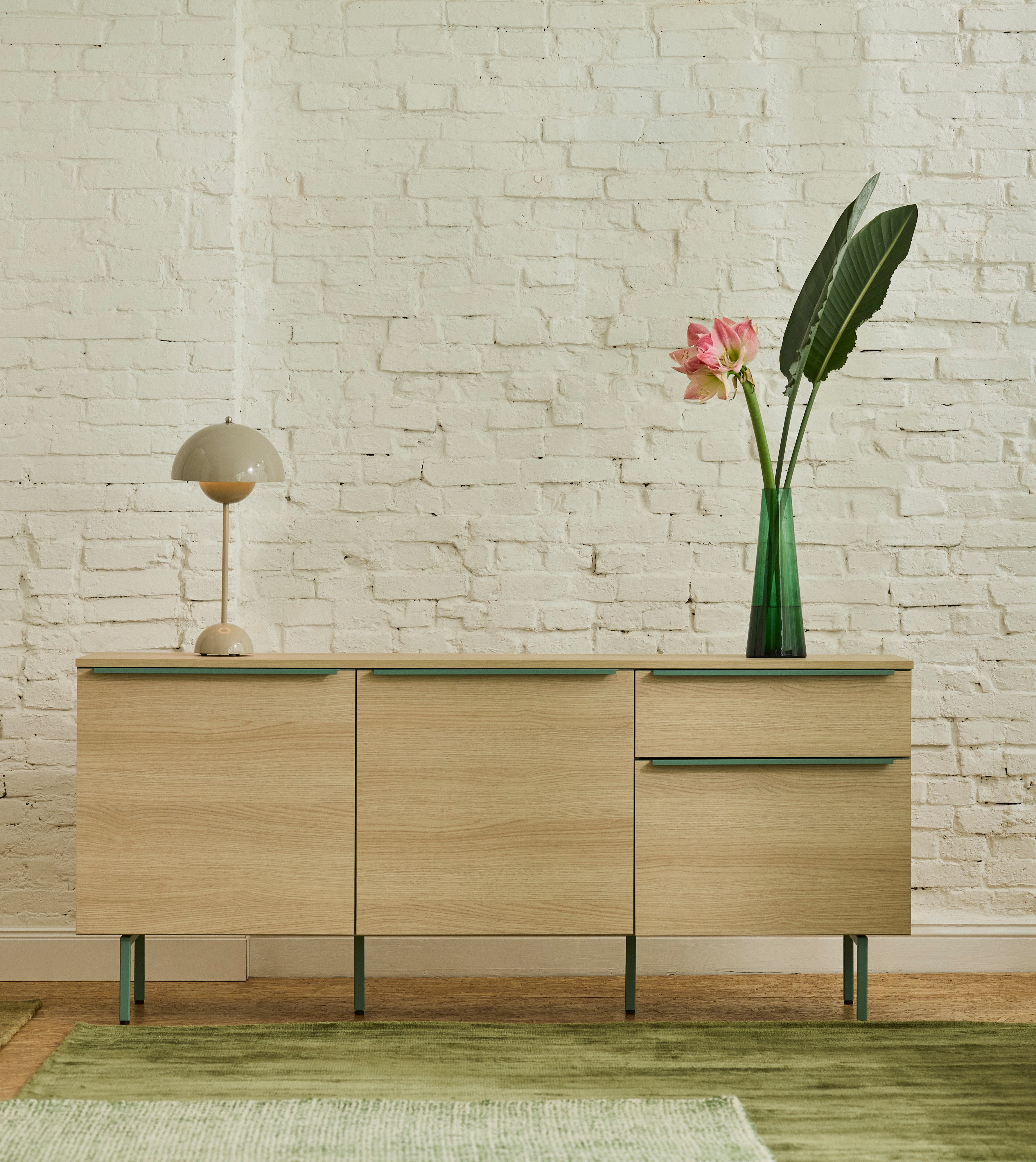 TOM TAILOR HOME Sideboard COLOR PUZZLE Low cabinet 04 – 1 Schublade und 3 Türen, Breite 1650 mm – Stauraum mit besonderen Farbkick