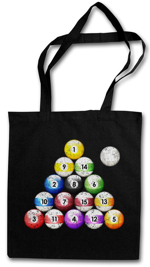 Beuteltasche Pool Billard Vintage Stofftasche Sport Eightball 8 Ball Kugeln Gamble