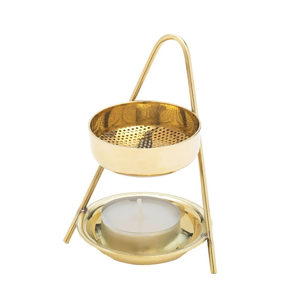 NKlaus Räucherstövchen Weihrauchständer Set 2975 + 3 Sorten Weihrauch + T, Räuchergefäß