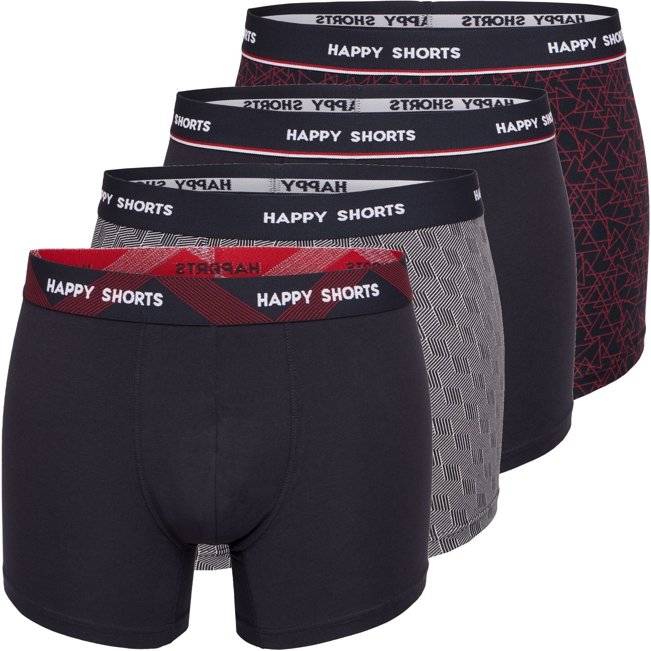 HAPPY SHORTS Trunk 4er Happy Shorts Jersey Trunk Herren Boxershorts Boxer Pant Sparpack (1-St)