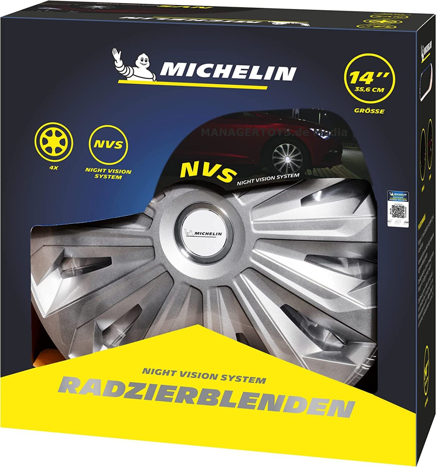 Michelin hubcap, four pieces, MONIQUE wheel cover, 14 inch wheel trim, 4-piece set, universal
